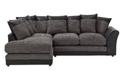 HOME - Harley Large - Fabric Left Hand Corner Sofa - Charcoal